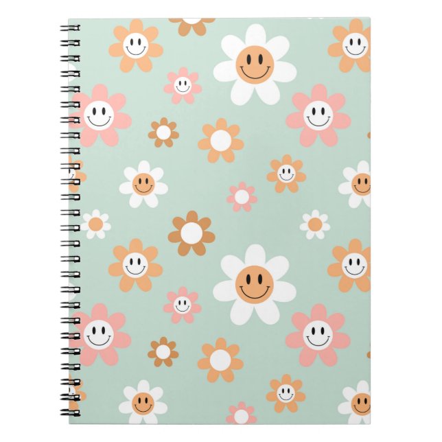 Groovy Daisies Spiral Notebook (Front)