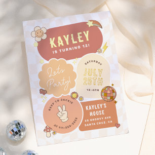 Groovy Daisy Boho Retro Let's Party Girl Birthday 