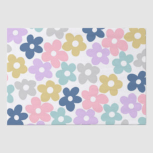 Groovy Daisy Flowers Retro Boho Floral Tissue Paper
