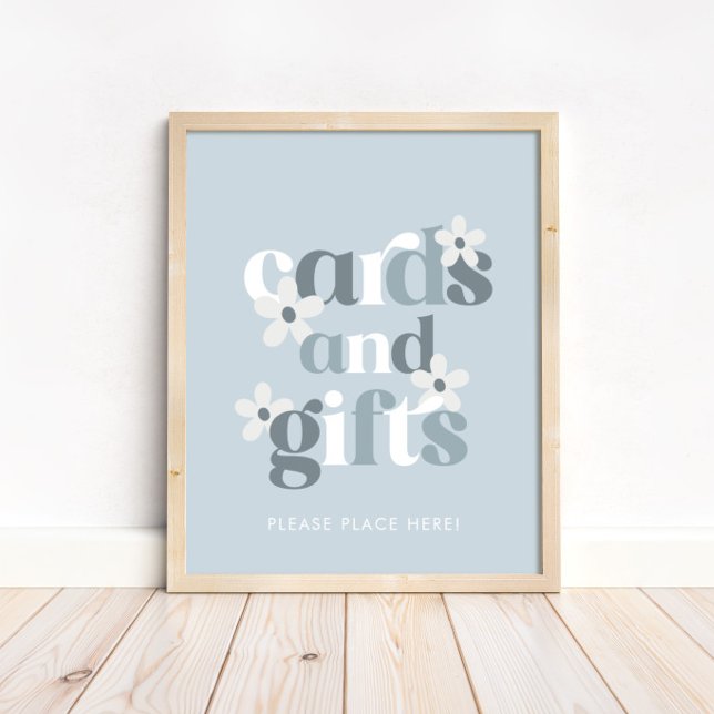 Groovy Daisy Modern Boho Birthday Cards & Gifts Poster (Creator Uploaded)