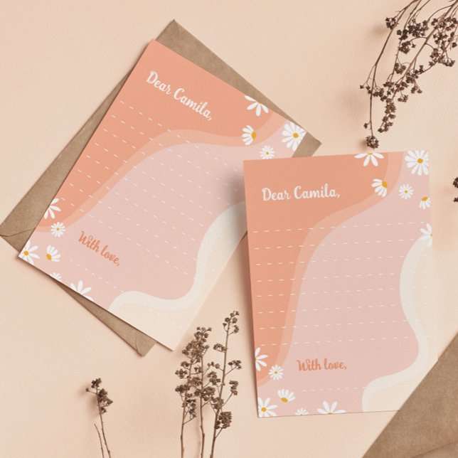 Groovy Daisy Time Capsule Note Message Card (Creator Uploaded)