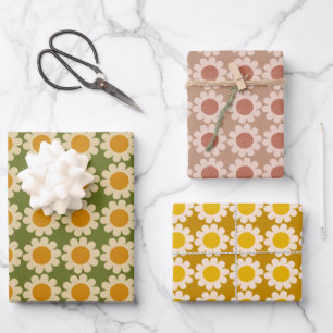 Groovy Daisy  Wrapping Paper Sheet