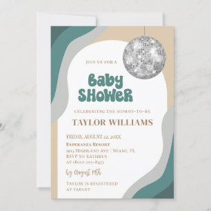 Groovy Disco Baby Shower Invitation