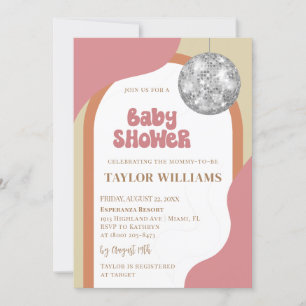 Groovy Disco Baby Shower Invitation