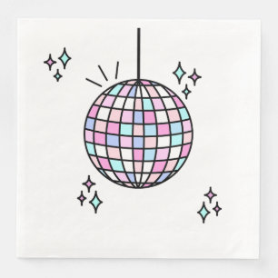 Groovy Disco Ball Birthday Napkin