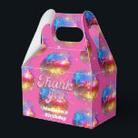 Groovy Disco Ball Gold Pink Glitter Birthday Party Favour Box<br><div class="desc">Do you love the 80s dancing disco ball? The 70s disco ball? Look at our Groovy Disco Ball Gold Pink Glitter Birthday Party Favour Boxes! Celebrate in style with our vibrant birthday disco ball hot pink favour boxes featuring a colourful gold mirror disco ball and dazzling typography with a digital...</div>