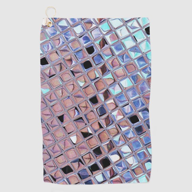 Groovy Disco Ball Mirror Ball Disco Globe Golf Towel (Front)