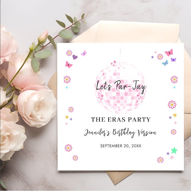 Groovy Disco Era Birthday Party Napkin (Creator Uploaded)