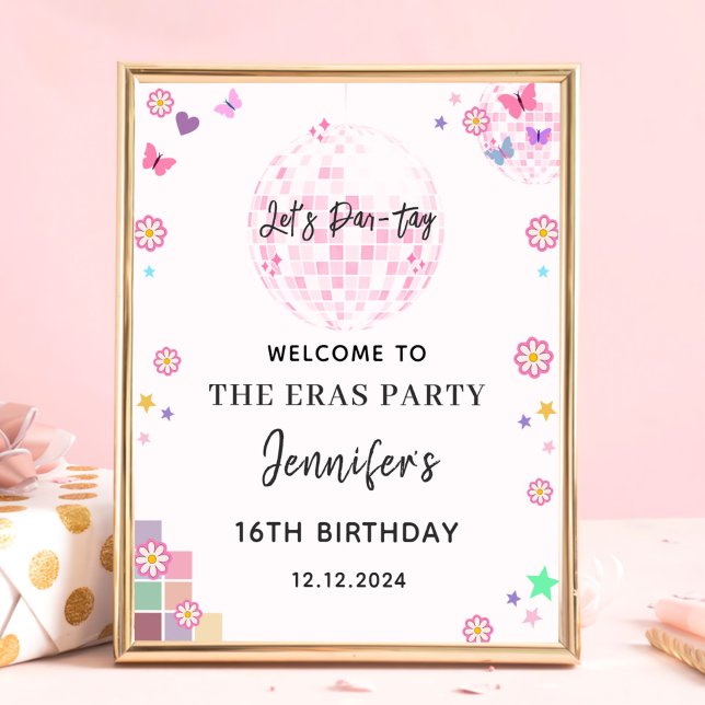 Groovy Disco Eras Birthday Party Poster (Creator Uploaded)