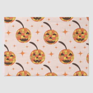 Groovy Disco Halloween Pumpkins Pattern Tissue Paper