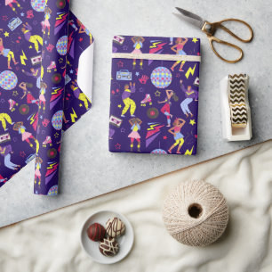 Groovy Disco Party Retro 80s Discoball Wrapping Paper