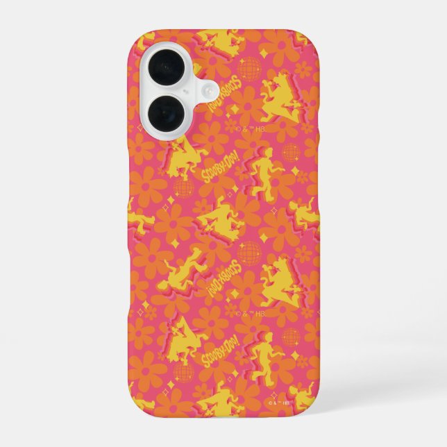 Groovy Disco Scooby-Doo Pattern iPhone 16 Case (Back)