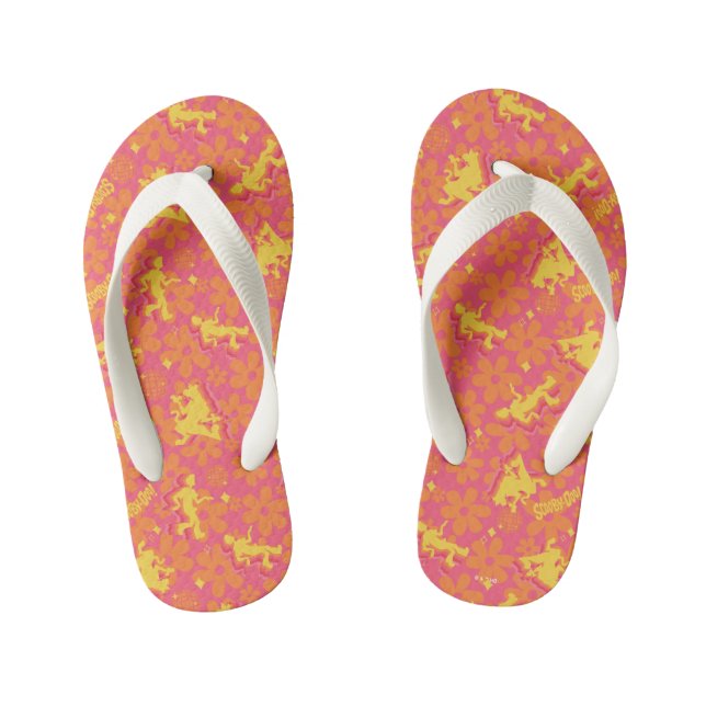 Groovy Disco Scooby-Doo Pattern Kid's Thongs (Footbed)