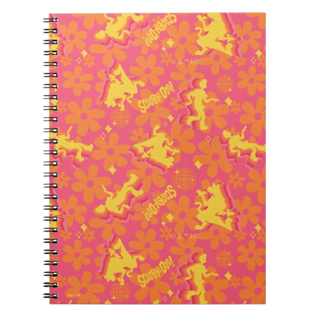 Groovy Disco Scooby-Doo Pattern Notebook (Front)