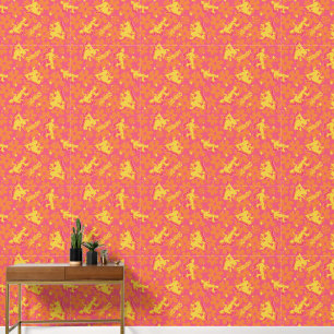 Groovy Disco Scooby-Doo Pattern Wallpaper