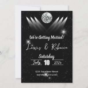 Groovy Disco Wedding Invitation