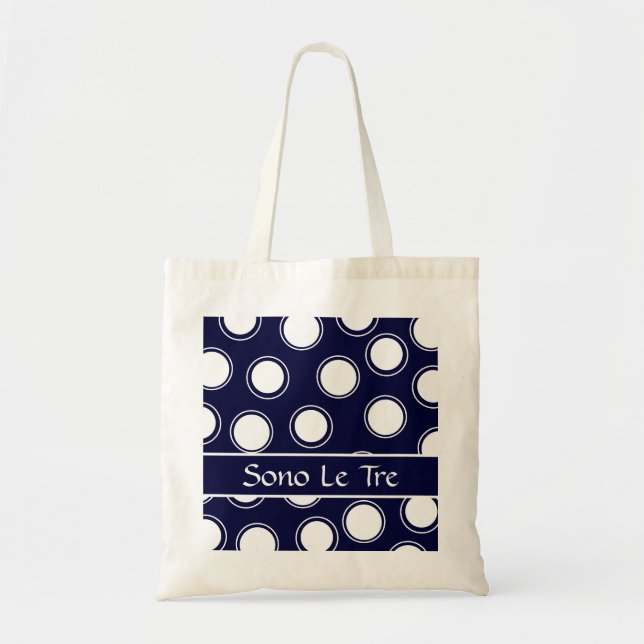 Groovy Dots #5 with monogram Tote Bag (Front)