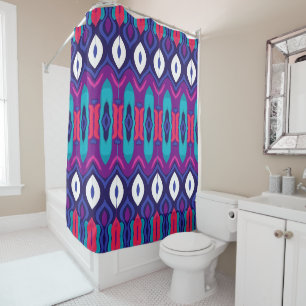 Groovy Drops and Diamonds Shower Curtain
