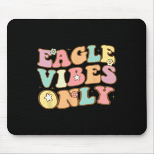 Groovy Eagle School Sports Fan Team Spirit Footbal Mouse Pad