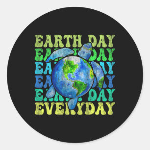 Groovy Earth Day Everyday Shirt Earth Day April 22 Classic Round Sticker