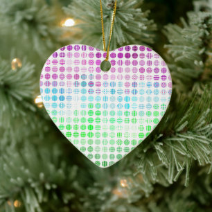 Groovy Eclectic Boho Abstract Toric Pride Flag Ceramic Ornament