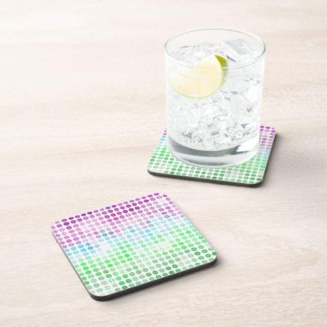 Groovy Eclectic Boho Abstract Toric Pride Flag Coaster (Right Side)