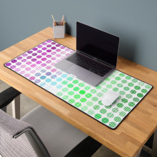 Groovy Eclectic Boho Abstract Toric Pride Flag Desk Mat