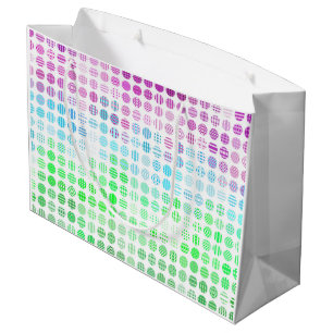 Groovy Eclectic Boho Abstract Toric Pride Flag Large Gift Bag