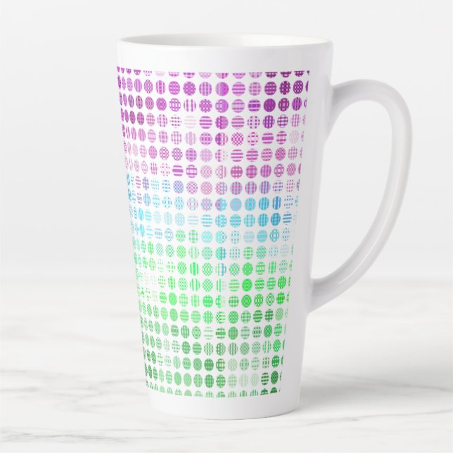 Groovy Eclectic Boho Abstract Toric Pride Flag Latte Mug (Right)