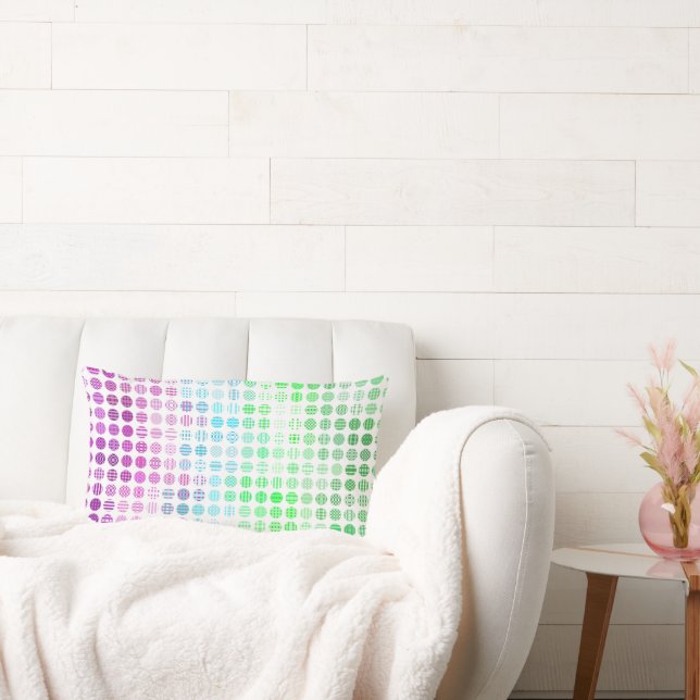 Groovy Eclectic Boho Abstract Toric Pride Flag Lumbar Cushion (Couch)