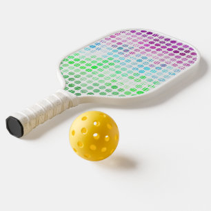 Groovy Eclectic Boho Abstract Toric Pride Flag Pickleball Paddle