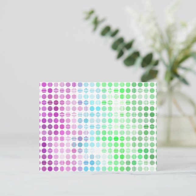 Groovy Eclectic Boho Abstract Toric Pride Flag Postcard (Standing Front)