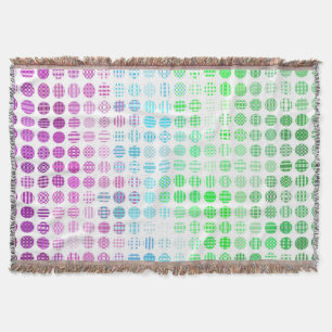 Groovy Eclectic Boho Abstract Toric Pride Flag Throw Blanket