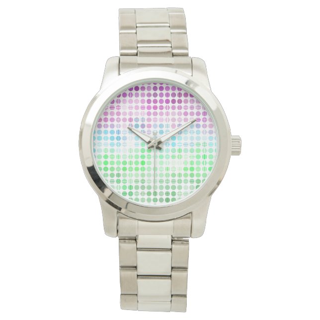 Groovy Eclectic Boho Abstract Toric Pride Flag Watch (Front)