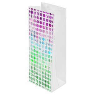 Groovy Eclectic Boho Abstract Toric Pride Flag Wine Gift Bag