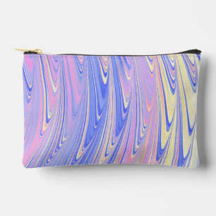 Groovy Eclectic Quirky Wavy Pastel Abstract Accessory Pouch
