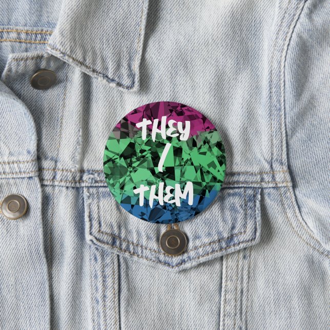 Groovy Eclectic Retro Trippy Polysexual Pride Flag 7.5 Cm Round Badge (In Situ)