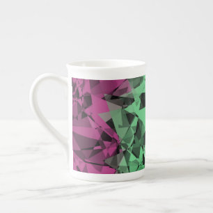 Groovy Eclectic Retro Trippy Polysexual Pride Flag Bone China Mug