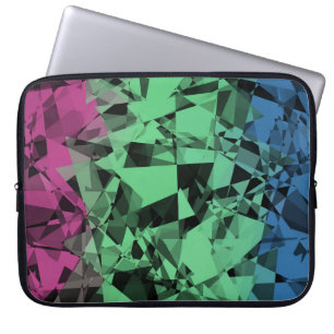 Groovy Eclectic Retro Trippy Polysexual Pride Flag Laptop Sleeve