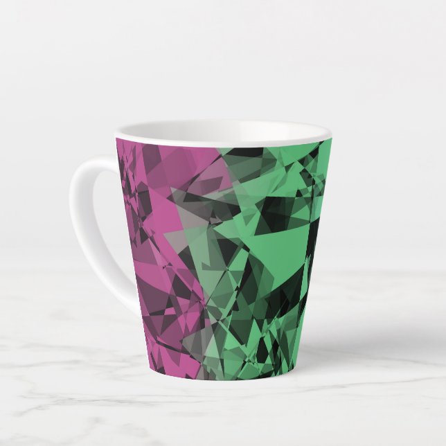 Groovy Eclectic Retro Trippy Polysexual Pride Flag Latte Mug (Left Angle)