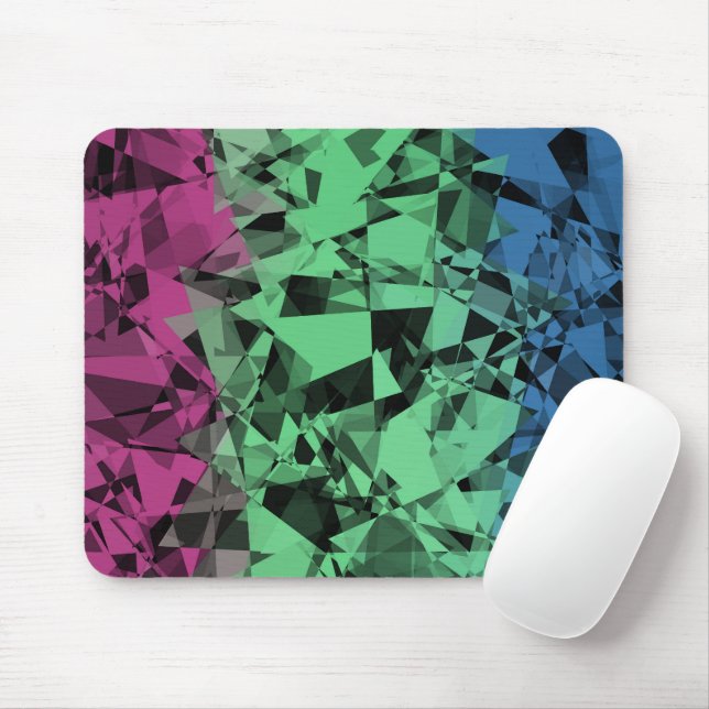 Groovy Eclectic Retro Trippy Polysexual Pride Flag Mouse Pad (With Mouse)