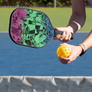 Groovy Eclectic Retro Trippy Polysexual Pride Flag Pickleball Paddle