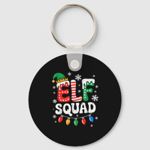Groovy Elf Squad Elf Family Christmas Matching Paj Key Ring