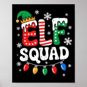 Groovy Elf Squad Elf Family Christmas Matching Paj Poster