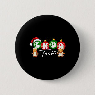Groovy Endoscopy Tech Christmas Endo Tech 6 Cm Round Badge