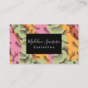 Groovy Eyelash Salon Technician Business Card