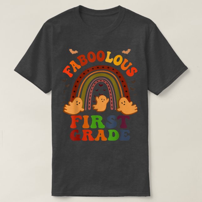 Groovy FABOOLOUS 1ST GRADE TEACHER Costume This Is T-Shirt (Design Front)