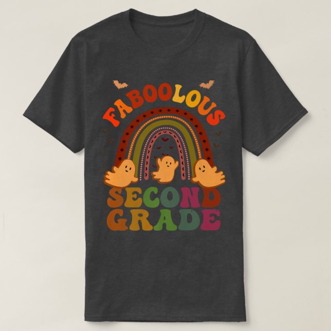 Groovy FABOOLOUS 2ND GRADE TEACHER Costume This Is T-Shirt (Design Front)
