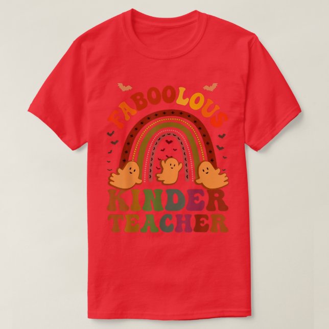 Groovy FABOOLOUS KINDER TEACHER Costume This Is My T-Shirt (Design Front)