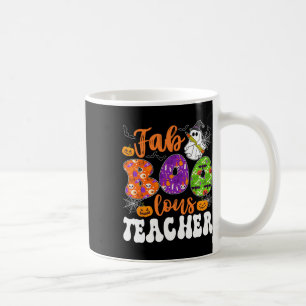 Groovy Fabulous Teacher Halloween Boo Men Women Coffee Mug